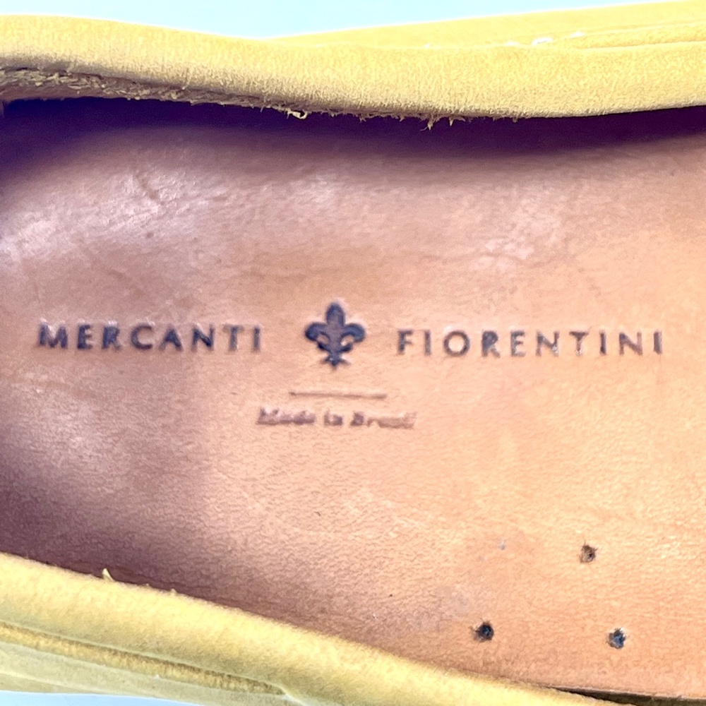 Mercanti Fiorentini women's Gold Leather Moc Driving Loafers size 10B - Picture 9 of 10